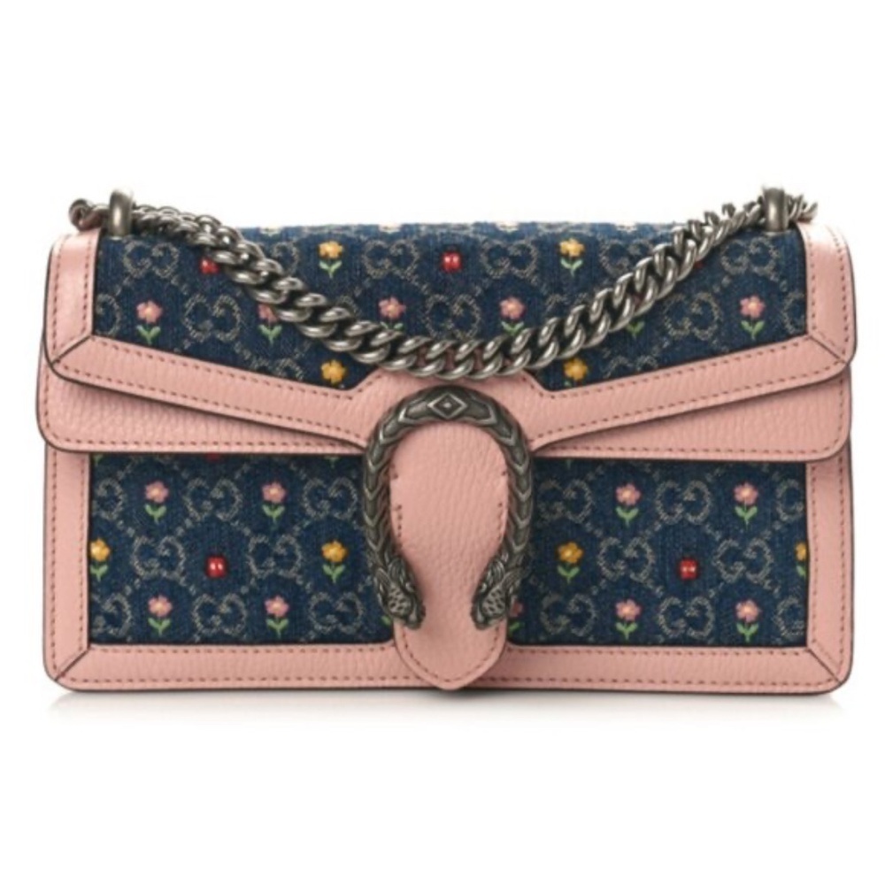 Authentic Gucci Dionysus Blooms GG Supreme Leather Shoulder Bag New